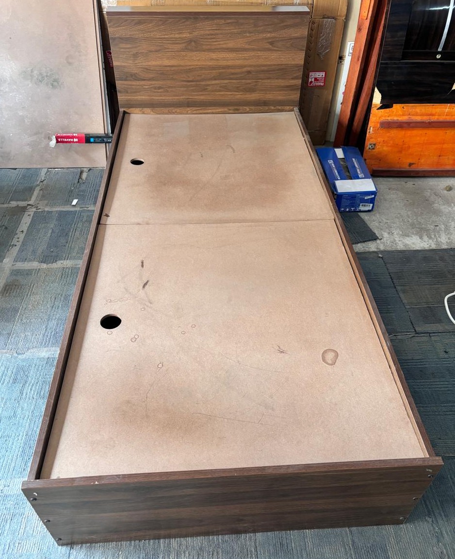 Wooden Single Bed with Storage - Image 4