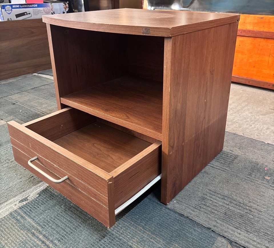 Wooden Bedside Table with Drawer - Image 2