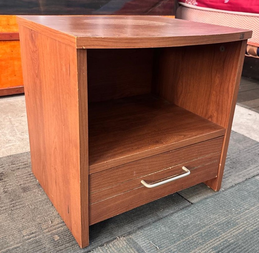 Wooden Bedside Table with Drawer - Image 4