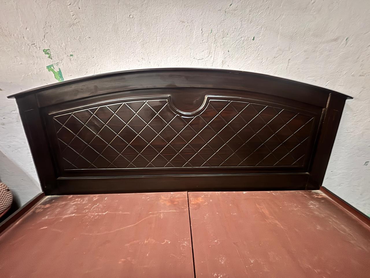 Queen Size Wooden Bed (Without Storage) - Image 2