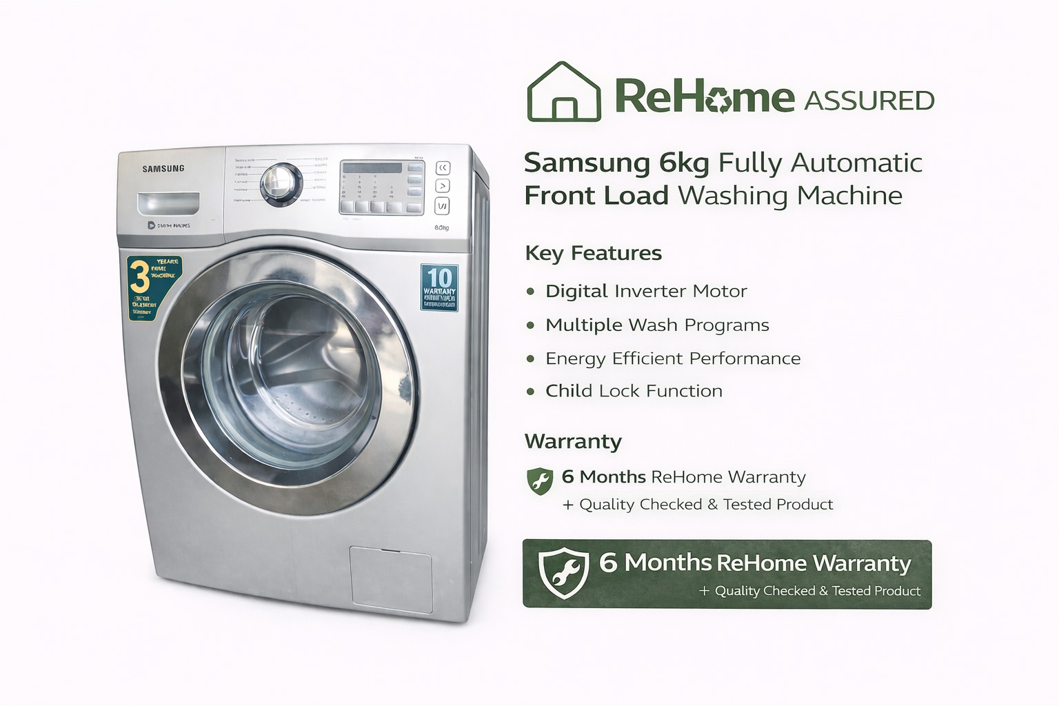 Samsung Fully Automatic Front Load Washing Machine - Image 2