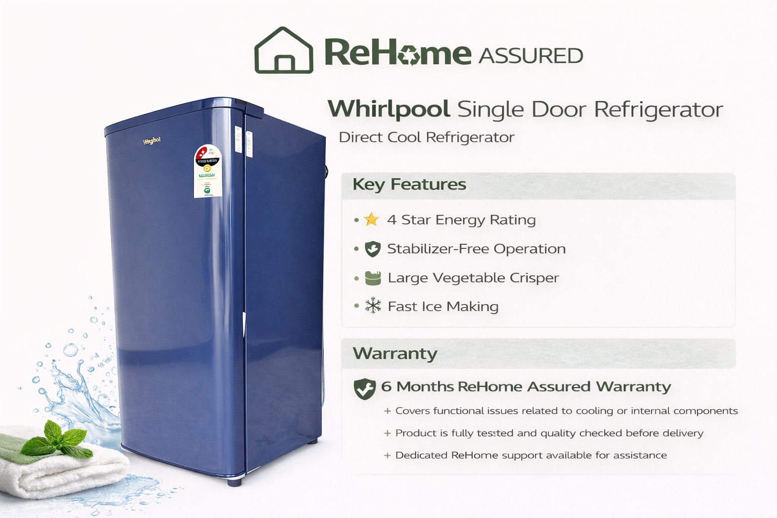 Whirlpool single door refrigerator - Image 2