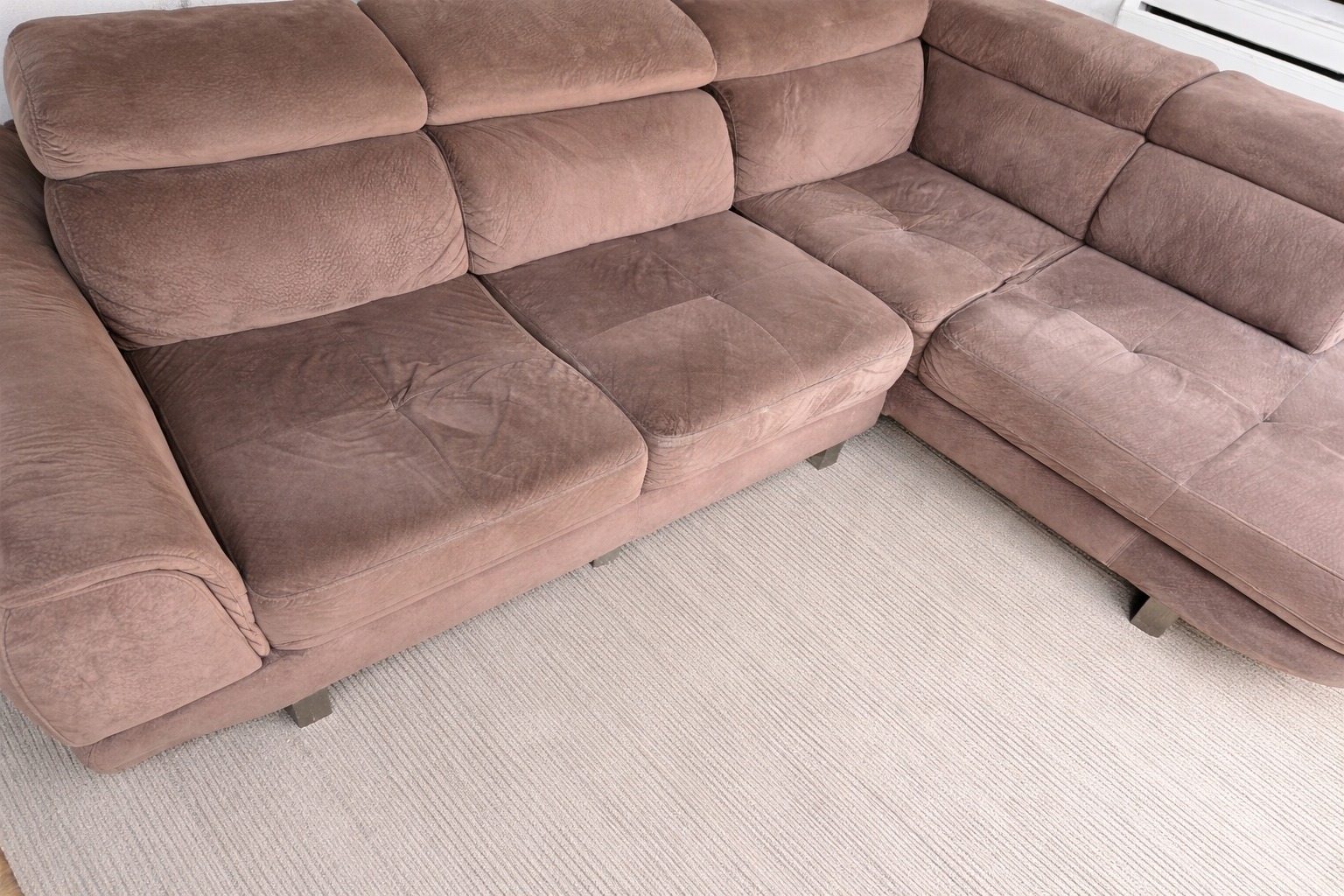Premium L-Shape Fabric Sofa with Chaise - Image 4