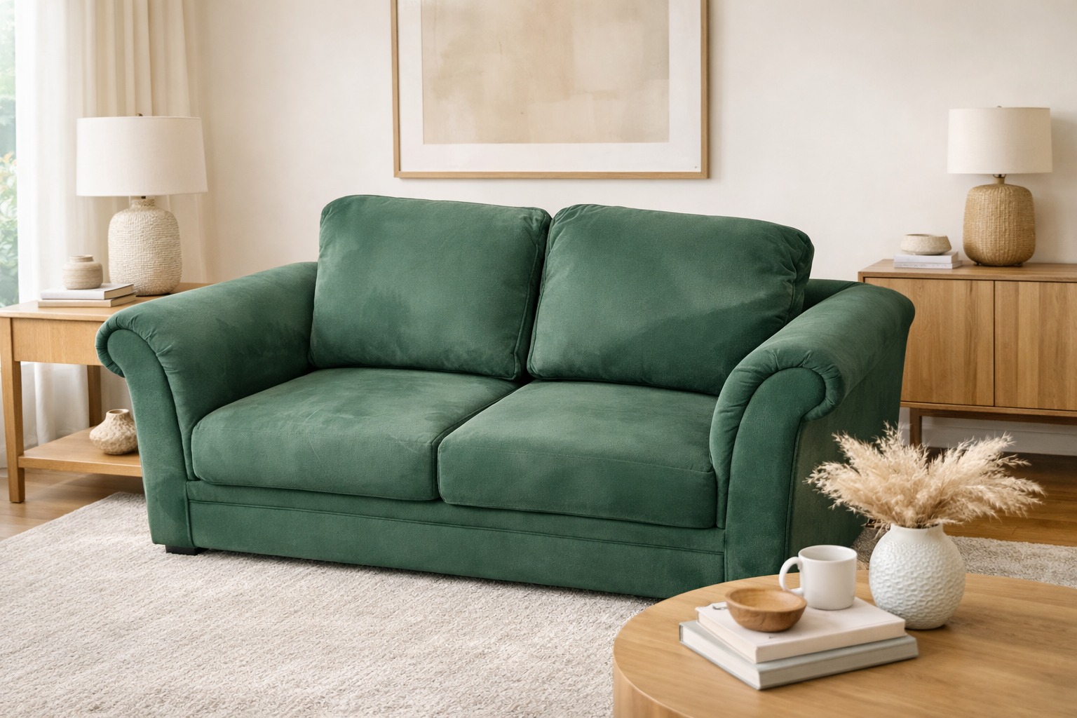 Premium Fabric 2-Seater Sofa