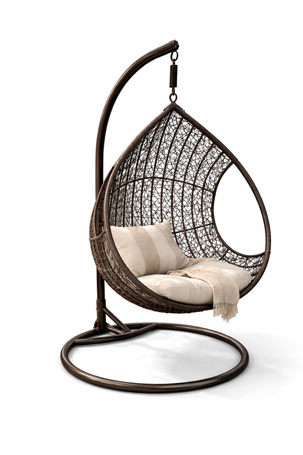 Luxury Hanging Egg Swing Chair with Metal Stand - Image 2